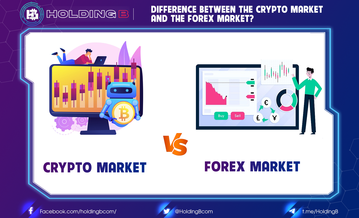 DIFFERENCE BETWEEN THE CRYPTO MARKET AND THE FOREX MARKET?