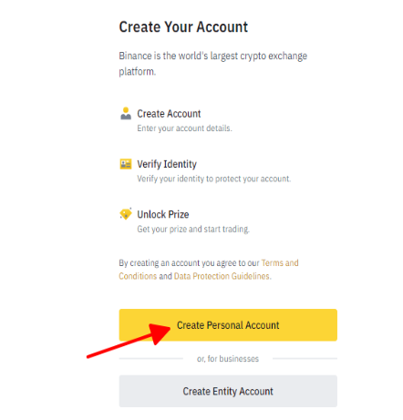 how to register on binance exchange