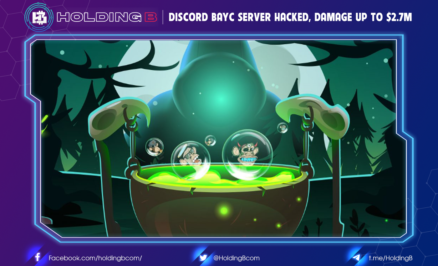 Discord BAYC server hacked, damage up to $2.7M